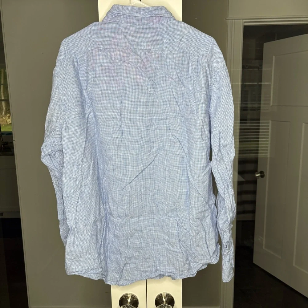 J. Crew Classic Linen-blend Shirt Light Sky White Blue